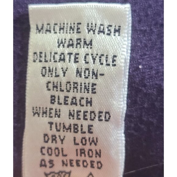 Lilly Pulitzer Women's Size S Purple Zip-Up Fleece Jacket Gold Button Detail - Picture 14 of 14